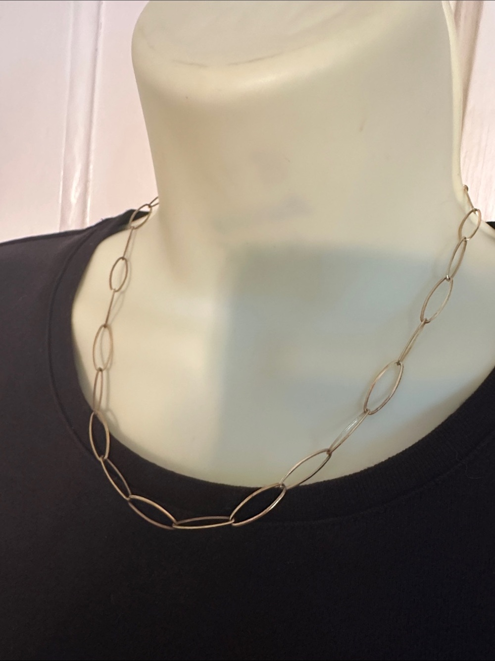 Danecraft 925‎ Gold Plated “Paper Clip” Necklace